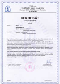 VVUÚ certificate